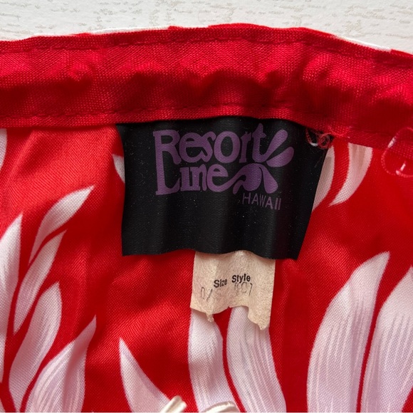 Vintage Resort Line Hawaiian Kaftan Floral Pleated MuuMuu Dress One Size - Picture 5 of 6